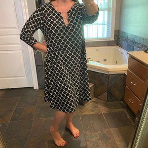 Black And White Print Dress